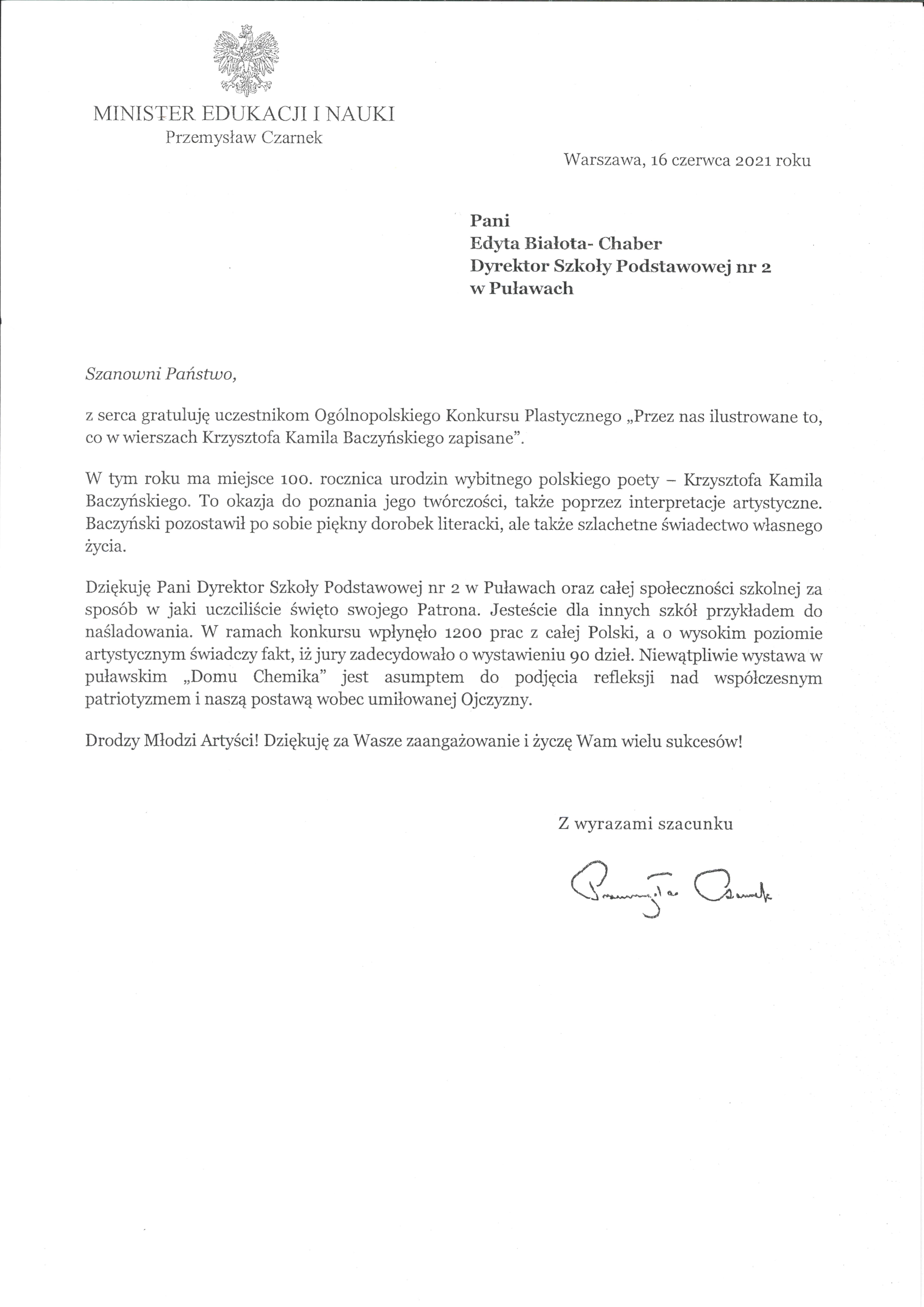 List Ministra Edukacji i Nauki.jpg
