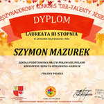 Dyplom Laureata Szymon Mazurek.jpg
